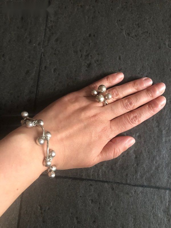 Bracelet et bague en argent neufs